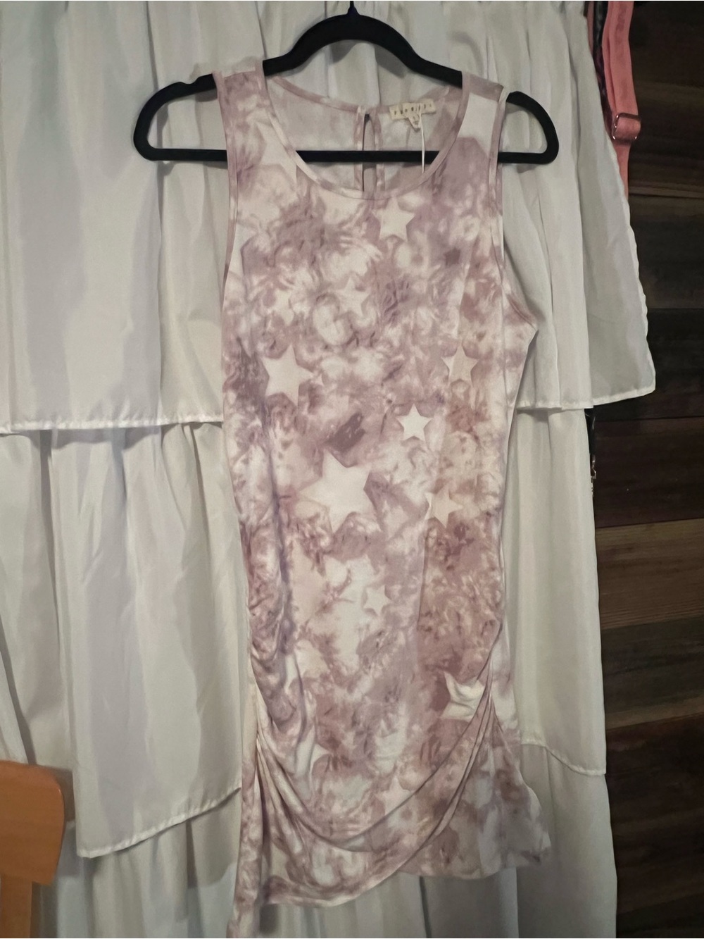Sleeveless Star-Print Tank Dress in Light purple